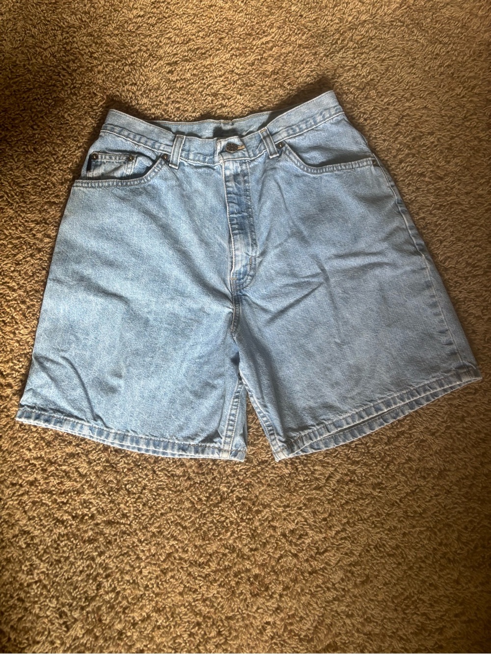 chic women’s vintage Light Blue Denim Bermudas